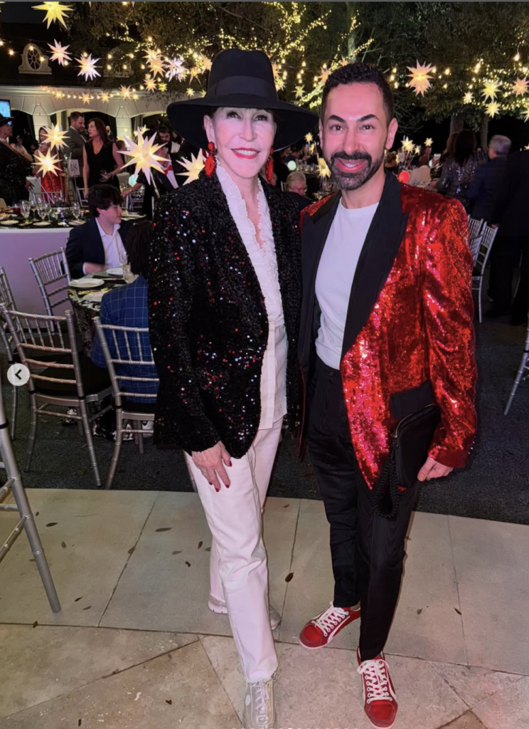 Shelby Hodge, Fady Armanious at the Rockets Clutch City Foundation gala held on the grounds of the Fertitta family home in River Oaks. (Instagram photo)